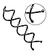 Blulu 100 Pack Coil Hair Pin Non-Scratch Round Tips Twist Screw Hair Pin for DIY Hair Style, Black