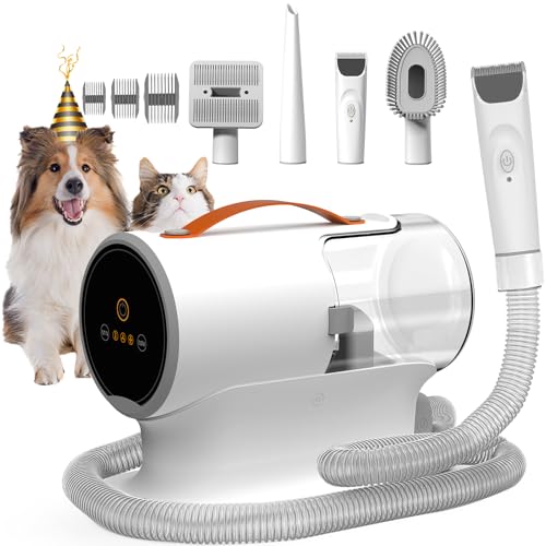 FIXR Dog Grooming Vacuum Kit with Clippers 12000Pa