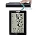 Fetanten Digital Wireless Indoor Outdoor Thermometer, Wireless Clock Calendar Thermometer with 5.7 Inch Weather Station Backlight Large LCD-Display and Double Alarm Clock Design(RT001)