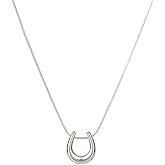 Horseshoe Necklace for Women Stainless Steel Horseshoe Necklace Gold U Shaped Necklace Pendant Round Snake Chain Necklace Fashion Jewelry