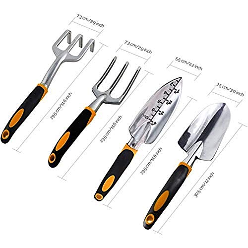 Gardening Tools, Garden Tools, Garden Tool Set, 5 Pieces Kit Gardening Gift Set, with 4 Heavy Duty Cast-Aluminium Tools and Garden Storage Bage Bag