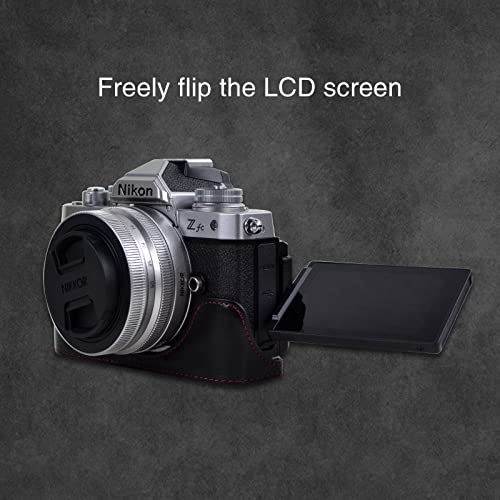 Case for Nikon Z fc Zfc, Rieibi PU Leather Protective Camera Case for Nikon Z fc Zfc