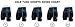 NEW! Anthem Athletics HELO-X VALE TUDO Shorts - MMA / Brazilian Jiu Jitsu Compression Shorts - Black Hex With Red - Large
