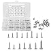 HanTof 750pcs Silver Tiny Screws for Electronics, M1, M1.2, M1.4, M1.5, M1.7 Very Small Phillips Pan Head Self Tapping Screws, Micro Wood Screws, Mini Electronic Screws Assortment Kit-Carbon Steel