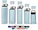 MIRA 12 Oz Stainless Steel Vacuum Insulated Wide Mouth Water Bottle with 2 Caps | Thermos Keeps Cold for 24 Hours, Hot for 12 Hours | Double Walled Powder Coated Travel Flask | Pearl Blue
