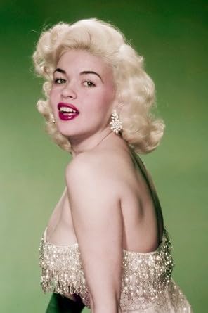 Jayne Mansfield Glamour Pose In Sequin Gown Blonde Bombshell Look