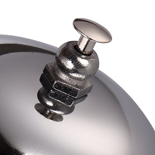 4 Count Call Bells, 3.3 Inch Diameter, Chrome Finish, All-Metal Construction, Desk Bell Service Bell for Hotels, Schools, Restaurants, Reception Areas, Hospitals, Warehouses