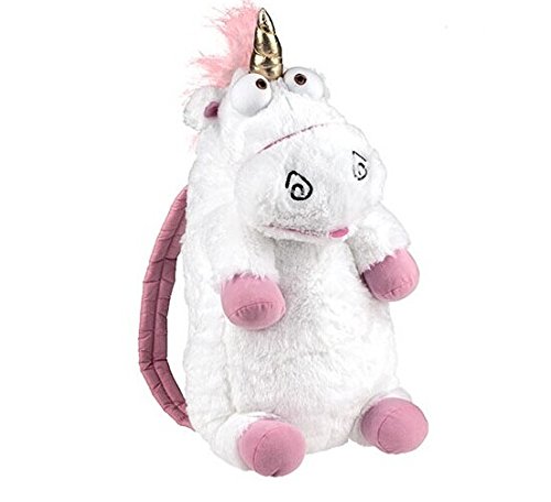 GRHOSE Universal Despicable Me 3D Ride Agnes Fluffy Unicorn Plush Backpack
