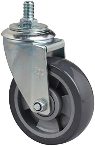 1PC EDL Heavy Duty 5" 200Kg Polyurethane Threaded swivel rotataion Industrial Caster Wheel for trolley cart