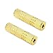 DISINO 3.5mm Female to Female Adapter, Gold Plated 1/8 Inch Stereo Coupler Aux Cord Connectors - 2 Pack