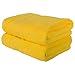 Qute Home 6-Piece Bath Towels Set, 100% Turkish Cotton Premium Quality Bathroom Towels, Soft and Absorbent Turkish Towels, Set Includes 2 Bath Towels, 2 Hand Towels and 2 Washcloths (Yellow)