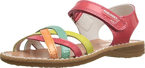 Pablosky Kids Baby Girls 0878 Toddler Red Multi Sandal 20