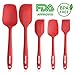 TUKANG Premium Silicone Spatula Set,Rubber Heat Resistant, Easy To Clean,Solid Stainless Steel Core Seamless One-Piece Design,Best Nonstick Cookware Cooking and Baking Kit