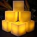 LED Lytes Flameless Candles, 6 Square Ivory Wax Candles 2 Inches X 2 Inches