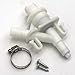 KIPA Water Valve Kit 385311641 For 300 310 320 Series Pedal Flush Sealand Marine Toilet, Fits for RV Camper Vacu-flush Durable Well-Sealed Plastic Toilet Water Valve Kit