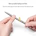 Ace Teah Ballpoint Pens, Stainless Steel Retractable Ball Pens Slim Medium Point (1.0mm) Black Ink 5 Pack Silver
