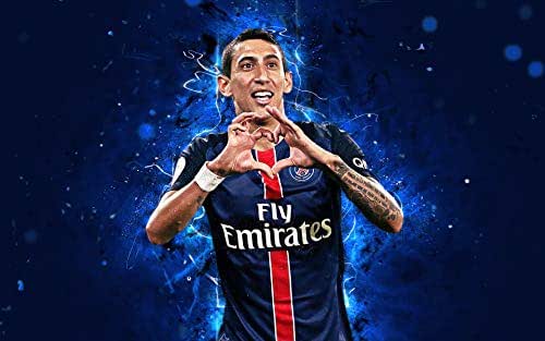 Ángel Di María FC PSG Poster, Football Print