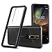 Nokia 6.1 Hard Case Clear,Eofon Ultra Slim Bumper Frame Scratch Resistant Hybrid Protective Case Cover for Nokia 6 2018 (Black)