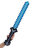 8 Bit Pixelated Foam Blue Weapon Toy 30