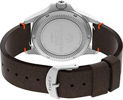 Expedition North - Reloj de 41 mm para hombre, eco-friendly marrón, correa de liberación rápida de dos piezas, esfera negra, caja de acero inoxidable TW2V64100