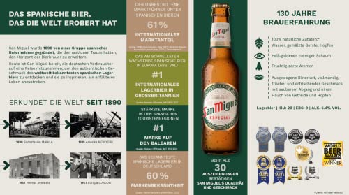 San Miguel Especial Dose DPG Bierpaket, EINWEG (24 x 0.33 l) 7