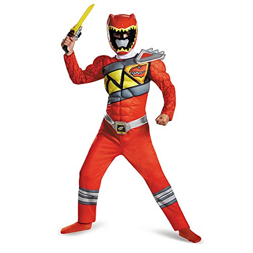 Disguise Red Ranger Dino Charge Classic Muscle Costume, Small (4-6)(Discontinued by manufacturer)