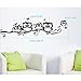 Vinyl Art Decal Cartoon Owl Butterfly Wall Sticker Decor Home Decal for Kids Home Living Room Bedroom Bathroom Kitchen Office Wallpaper (Black)