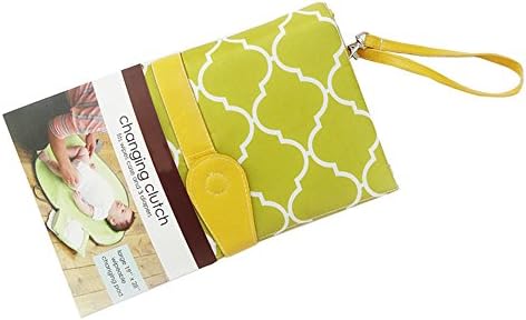 Baby Portable Diaper Changing Pad, Organizer for Travel - Waterproof Change Mat with Clutch Baby Travel Changing Kit (Green)