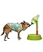 Free-Standing Dog Cat Water Bottle & Bowl: Stable with Enclosed 'Water-Weight Holder', Height-Adjustable