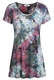 Flowy Workout Tops,Bepei Loose Fit Shirts Juniors Long Blouses For Work Pink M