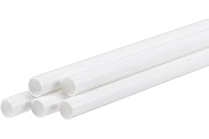 MECCANIXITY Plastic Model Tube ABS Round Tube 5/16" OD 10" White Easy Processing for Architectural Model Making DIY 5 Pack