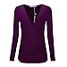 Simier Fariry Women's V Neck Long Sleeve Ruched Side Pullover Blouse