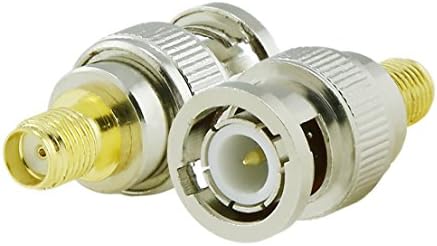 2PCS GEERXIN BNC male to SMA Female Straight Antenna Connectors,RF Coaxial Coax Adapter