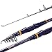 Sougayilang Fishing Rod - 24 Ton Carbon Fiber, Portable Telescopic Super Hard Ultralight Fishing Pole for Travel Surf Saltwater Freshwater Bass Boat Fishing