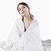 Beauty Kate Weighted Blanket Adult (20 lbs - 60x80 - Queen Size), Premium Heavy Blanket for Improved Sleep, 100% Soft Breathable Cotton with Glass Beads, White