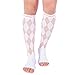 Doc Miller Premium Open Toe Compression Socks 20-30 mmHg - 1 Pair, Argyle, Knee High, Toeless Compression Stockings Women & Men Ted Hose for Air Travel, Nurses, Running, Maternity Pregnancy Leggings