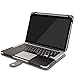 MOSISO Compatible with MacBook Pro Retina 13 inch Case A1502 A1425 2015-2012 Release, PU Leather Portfolio Protective Stand Cover Sleeve, Black