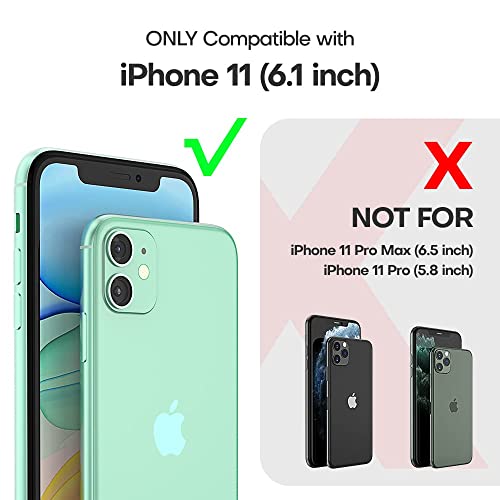 TAURI [5 in 1 Designed for iPhone 11 Case Clear, [NotYellowing] with