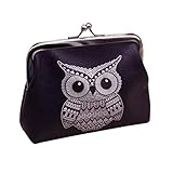 MOSUNX Womens Owl Wallet Card Holder Coin Purse Clutch Handbag