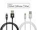 Akiko Aluminum Head Lightning 8-Pin to USB Cable - 6.3 Feet (2 Meters) – 2 Pack - Black and White