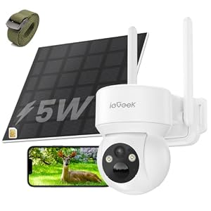 ieGeek 4G LTE通信 防犯カメラ 屋外 ソーラー wifiなし SIMカメラ 監視カメラ 無線