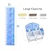 AM PM Pill Box (2 Times a Day) , 7 Day Weekly Pill Organizer with Push Button Design for Travel and Home, Green Blue Pill Case for Vitamins, Fish Oil, Supplements