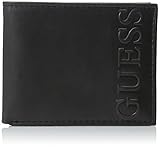 Guess Men's Portola Pass Case Wallet with Removable Card Case, Black, One Size