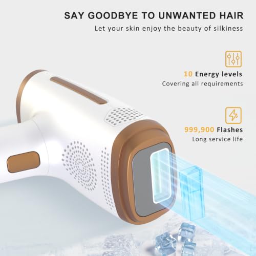 NALONE Depiladora Laser IPL, 4 en 1 Depiladora Luz Pulsada - HR/SC/RA/BT, 10 Potencias, para Mujeres y Hombres, Uso en Casa, Rostro, Cuerpo y Axilas