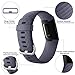 Hamile Bands Compatible with Fitbit Charge 4 / Fitbit Charge 3 / Fitbit Charge 3 SE, Waterproof Replacement Watch Strap Fitness Sport Band Wristband for Women Men, Large, Blue Gray