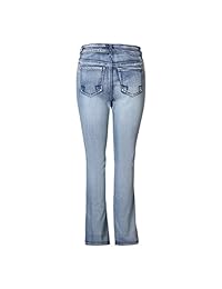 Pantalones vaqueros para dama, talla grande, estilo vintage, elásticos, de cintura alta, ajustados