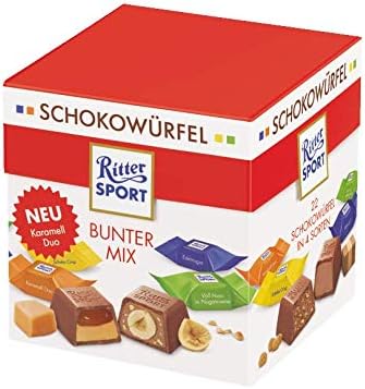 Amazon Com Ritter Sport Chocolate Cubes Colorful Mix Bunter Mix 176g 6 2oz Grocery Gourmet Food