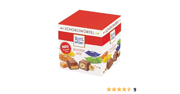 Amazon Com Ritter Sport Chocolate Cubes Colorful Mix Bunter Mix 176g 6 2oz Grocery Gourmet Food