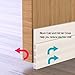 Self-Adhesive Door Draft Stopper, 2 Pack Door Sweep Weather Stripping Under Door Seal for Exterior/Interior Door, Block Cold and Hot Air Cross, 2