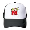 SAXON13-For-Men-Women-Baseball-caps-Mesh-Back-University-Of-Maryland-Terps-Cap-Hats-Black
